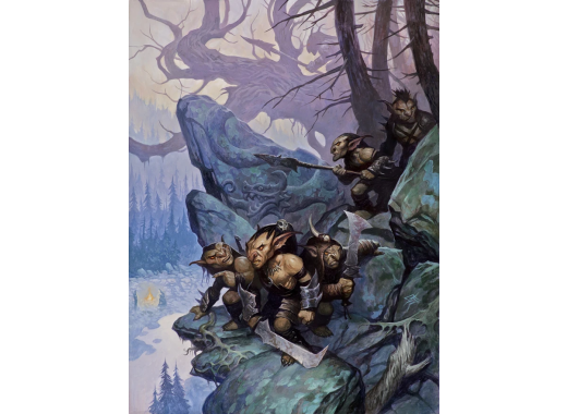Goblins on a cliff